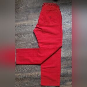 Tommy Hilfiger Red Jeans Women Size 10